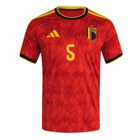 Camiseta Bélgica Maxim De Cuyper #5 Primera Equipación Replica Mundial 2026 mangas cortas